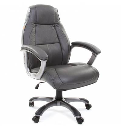 Кресло CHAIRMAN 436/grey для руководителя, кожа, цвет серый