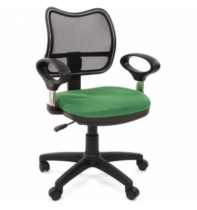 Кресло CHAIRMAN 450/TW-18 для оператора, сетка/ткань, цвет черный/зеленый