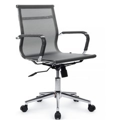 Riva Chair Hugo 6001-2SE Серебристо-серый, хром, сетка фото 1