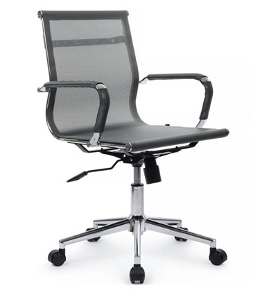 Riva Chair Hugo 6001-2SE Серебристо-серый, хром, сетка
