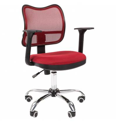 Кресло CHAIRMAN 450 сhrom/TW13-TW06 для оператора, сетка/ткань, цвет бордовый