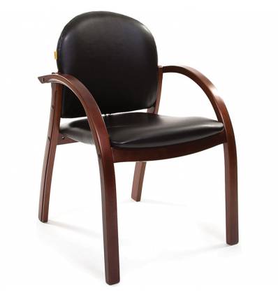 Кресло CHAIRMAN 659/black matte для посетителя, экокожа матова, цвет черный