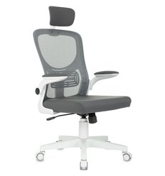 Бюрократ ASTER NH-W GREY, белый пластик, сетка/ткань, цвет серый фото 1