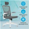 Бюрократ ASTER NH-W GREY, белый пластик, сетка/ткань, цвет серый фото 2