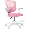 Бюрократ BUROKIDS 3 PINK, розовый сетка/ткань, белый пластик, подставка для ног фото 1