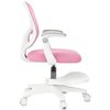 Бюрократ BUROKIDS 3 PINK, розовый сетка/ткань, белый пластик, подставка для ног фото 5