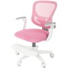 Бюрократ BUROKIDS 3 PINK, розовый сетка/ткань, белый пластик, подставка для ног фото 8