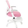 Бюрократ BUROKIDS 3 PINK, розовый сетка/ткань, белый пластик, подставка для ног фото 10