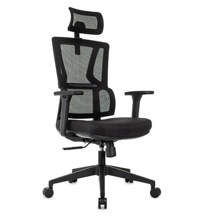 Бюрократ MC-711N-H/BLACK, сетка/ткань, цвет черный