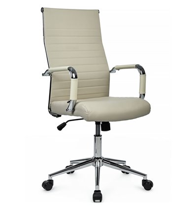 Riva Chair Art 6015H Бежевый, хром, экокожа
