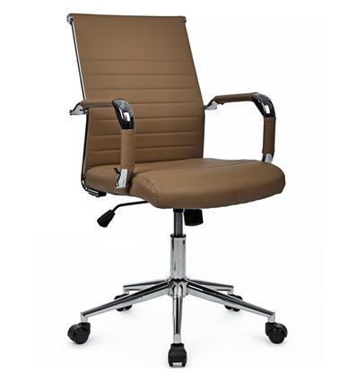 Riva Chair Art 6015M Коричневый, хром, экокожа