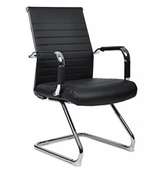 Riva Chair Art 6015G Черный, хром, экокожа