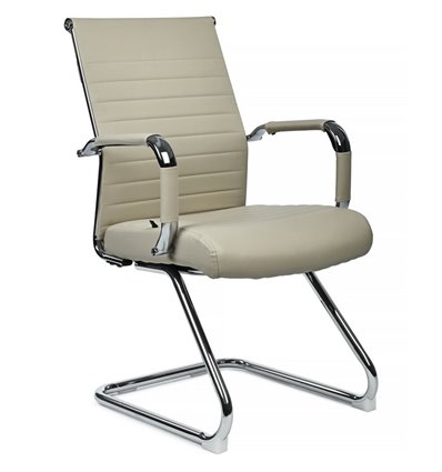 Riva Chair Art 6015G Бежевый, хром, экокожа