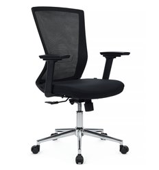 Кресло для руководителя Riva Chair Fix 871E-3D-M3 Черный, хром, спинка сетка фото 1