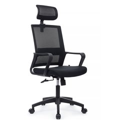 Офисное кресло Riva Chair Mint P1029HBE черный, сетка/ткань, черный пластик фото 1