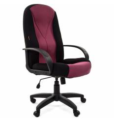 Кресло CHAIRMAN 785/TW11-bordo для руководителя, ткань, цвет черный/бордовый
