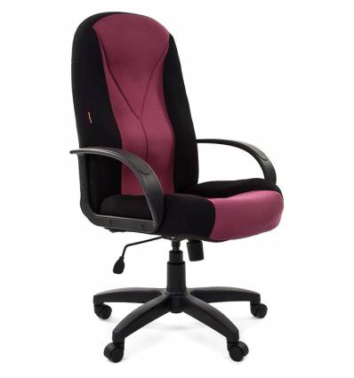 Кресло CHAIRMAN 785/TW11-bordo для руководителя, ткань, цвет черный/бордовый