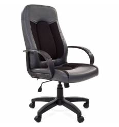 Кресло CHAIRMAN 429/BLACK для руководителя, экокожа/ткань, цвет черный