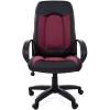 Кресло CHAIRMAN 429/BORDO для руководителя, экокожа/ткань, цвет черный/бордовый фото 2