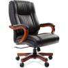 Кресло CHAIRMAN 403 для руководителя усиленное до 250 кг, кожа, цвет черный фото 1