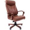 Кресло CHAIRMAN 420 WD/brown для руководителя, кожа, цвет коричневый фото 1