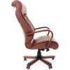 Кресло CHAIRMAN 420 WD/brown для руководителя, кожа, цвет коричневый фото 3