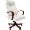 Кресло CHAIRMAN 420 WD/white для руководителя, кожа, цвет белый фото 1