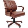 Кресло CHAIRMAN 444 WD/brown для руководителя, кожа, цвет коричневый фото 1