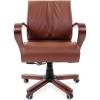 Кресло CHAIRMAN 444 WD/brown для руководителя, кожа, цвет коричневый фото 2