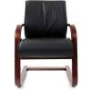 Кресло CHAIRMAN 445 WD/black для посетителя, кожа, цвет черный фото 2