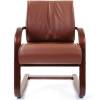 Кресло CHAIRMAN 445 WD/brown для посетителя, кожа, цвет коричневый фото 2