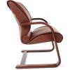 Кресло CHAIRMAN 445 WD/brown для посетителя, кожа, цвет коричневый фото 3