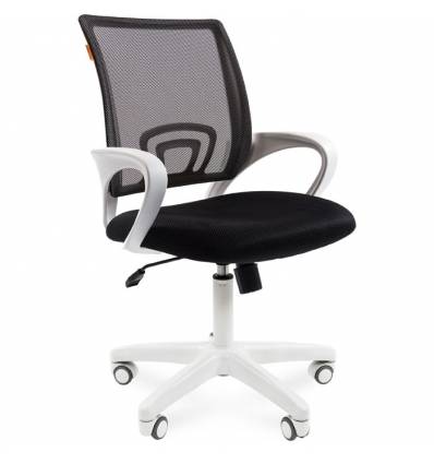 Кресло CHAIRMAN 696 WHITE/BLACK для оператора, белый пластик, цвет черный