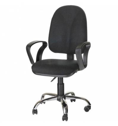 Кресло EChair-206 PE/black для оператора, ткань, цвет черный