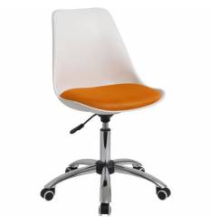Кресло Echair-212 PTW для оператора, пластик/ткань, цвет белый/оранжевый