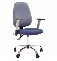 Кресло EChair-214 AL/blue для оператора, ткань, цвет голубой/синий
