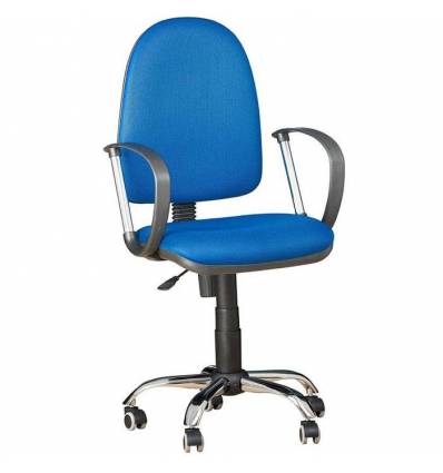 Кресло EChair-217 PTW/blue для оператора, ткань, цвет синий