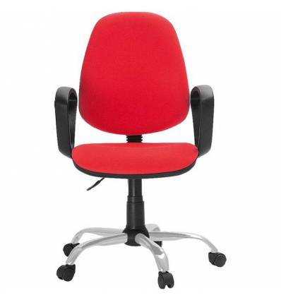 Кресло EChair-222 PC/red для оператора, ткань, цвет красный