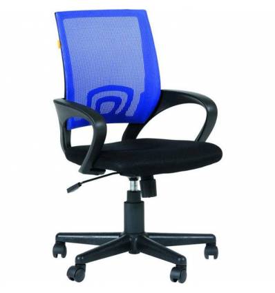 Кресло EChair-304 TC Net/blue для оператора, сетка/ткань, цвет синий/черный