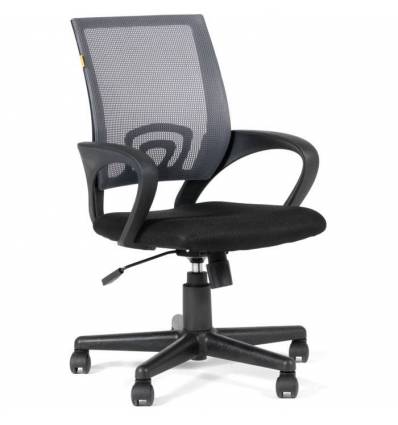 Кресло EChair-304 TC Net/grey для оператора, сетка/ткань, цвет серый/черный