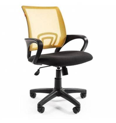 Кресло EChair-304 TC Net/yellow для оператора, сетка/ткань, цвет желтый/черный