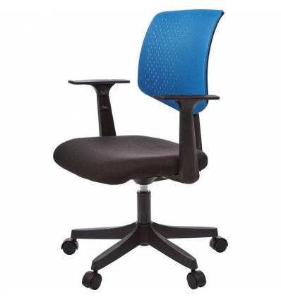 Кресло EChair-321 PTW/blue для оператора, сетка/ткань, цвет синий/черный
