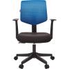 Кресло EChair-321 PTW/blue для оператора, сетка/ткань, цвет синий/черный фото 2