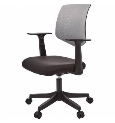 Кресло EChair-321 PTW/grey для оператора, сетка/ткань, цвет серый/черный