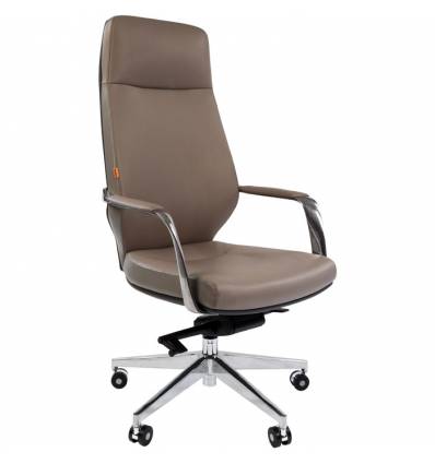 Кресло CHAIRMAN 920/grey для руководителя, кожа, цвет черный