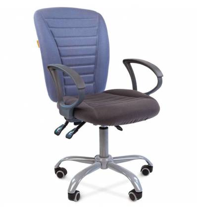 Кресло CHAIRMAN 9801 ERGO/GREY-BLUE для оператора, ткань, цвет голубой/серый