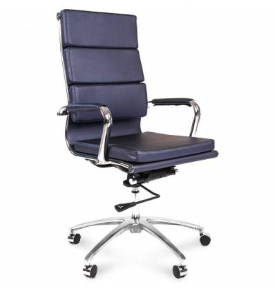 Кресло CHAIRMAN 750/blue для руководителя, экокожа, цвет синий металлик