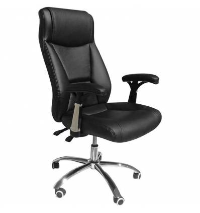 Кресло LMR-105M/black для руководителя, экокожа, цвет черный