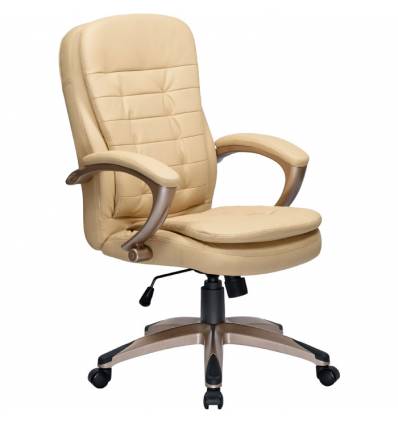 Кресло LMR-106B/beige для руководителя, экокожа, цвет бежевый