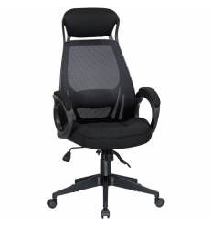 Кресло LMR-109BL/black для руководителя, сетка/ткань, цвет черный, пластик